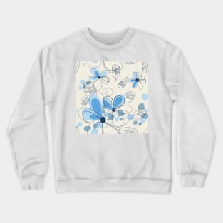 Abstract Floral Pattern Crewneck Sweatshirt